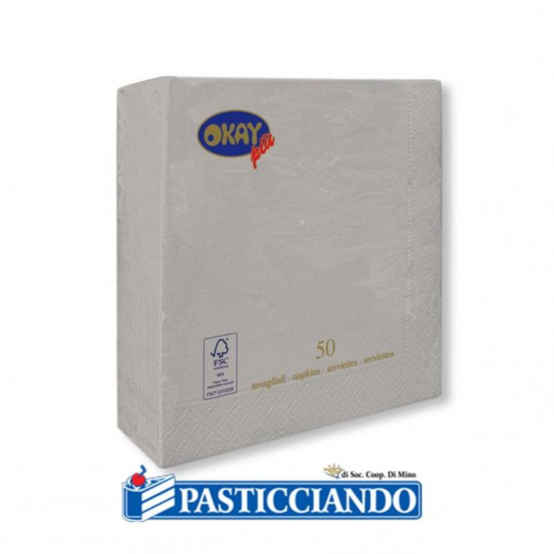 Tovaglioli argento 25x25 - Okay più