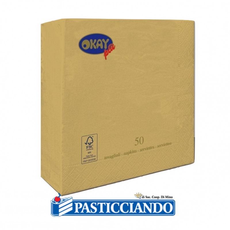 Tovaglioli oro 33x33 - Okay più