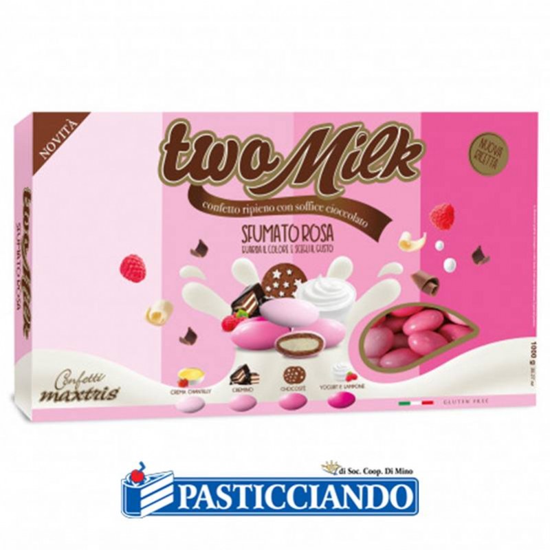 Confetti two milk sfumato rosa 1kg - Maxtris