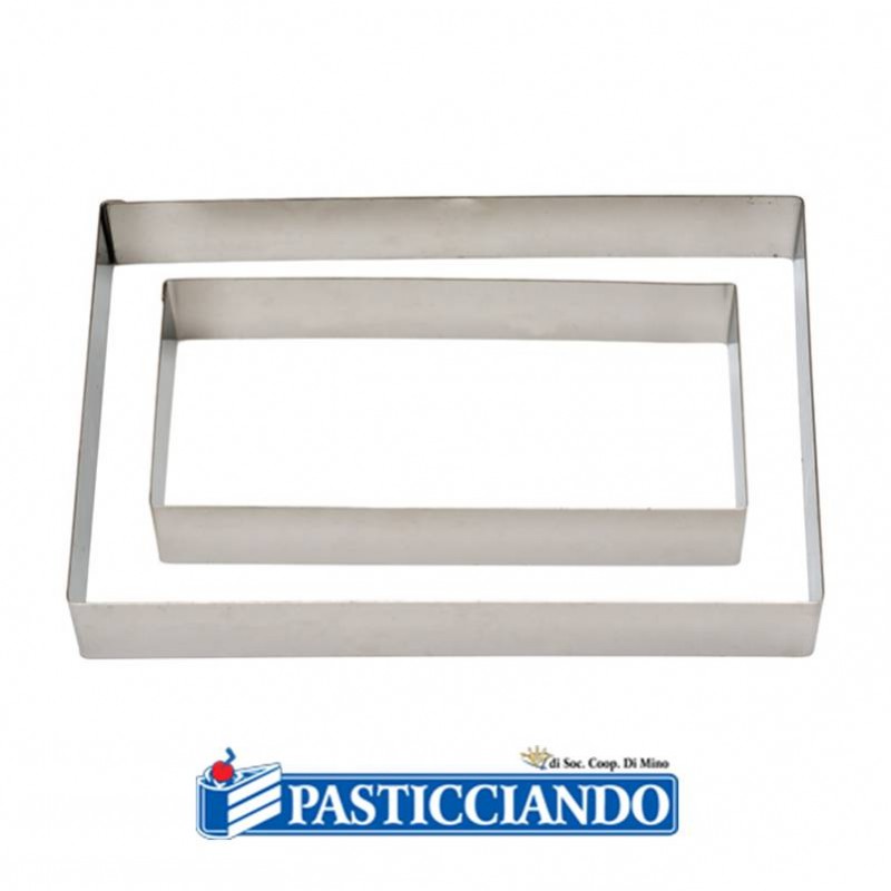 Rettangolo inox 20X30 H4,5 cm - Decora