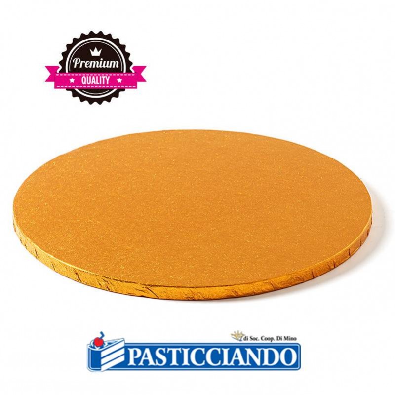 Sottotorta rigido rotondo arancio D.35 H1,2 cm - Decora