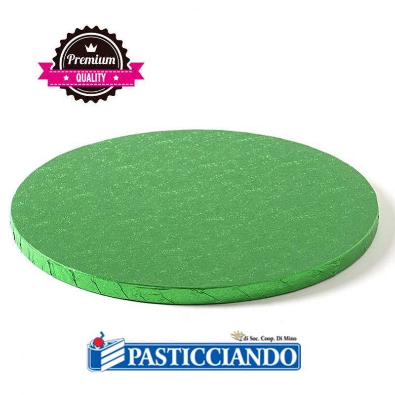 Sottotorta rigido rotondo verde scuro D.35 H1,2 cm - Decora