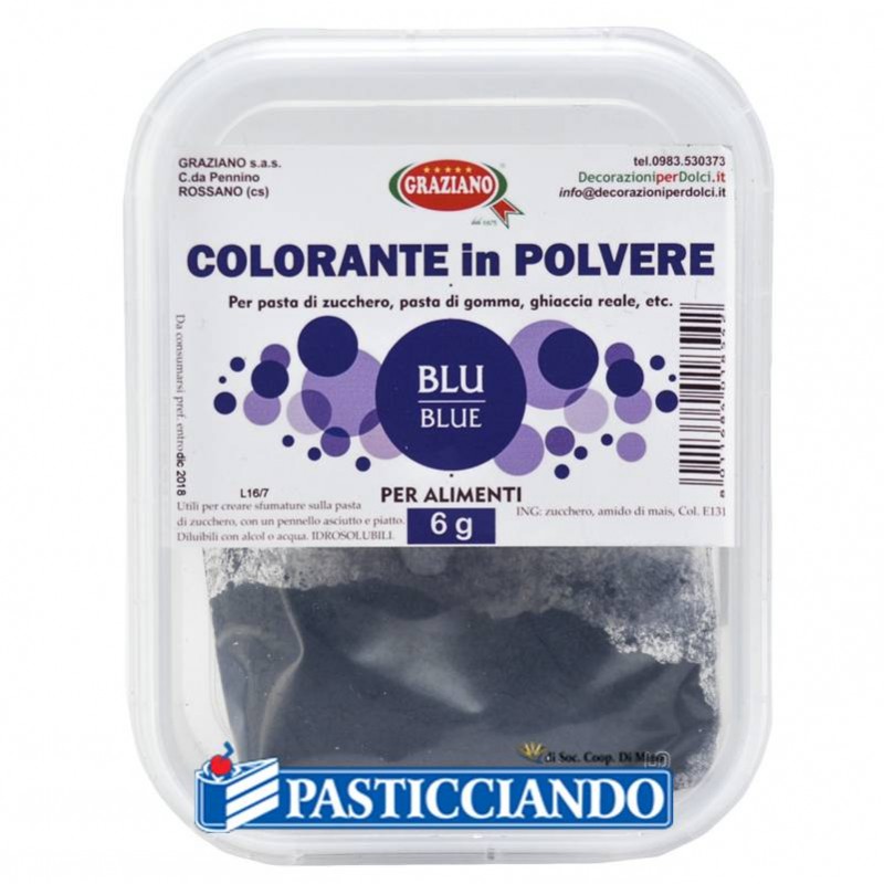 Colore in polvere blu 6gr - GRAZIANO