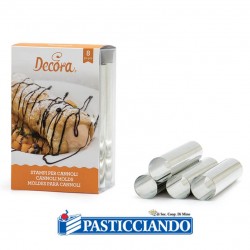  Vendita on-line di Stampi per cannoli romani 8pz Decora 