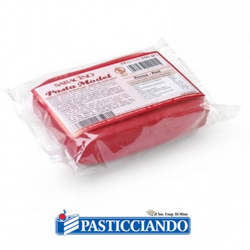 Pasta di zucchero model rossa 250gr - Saracino