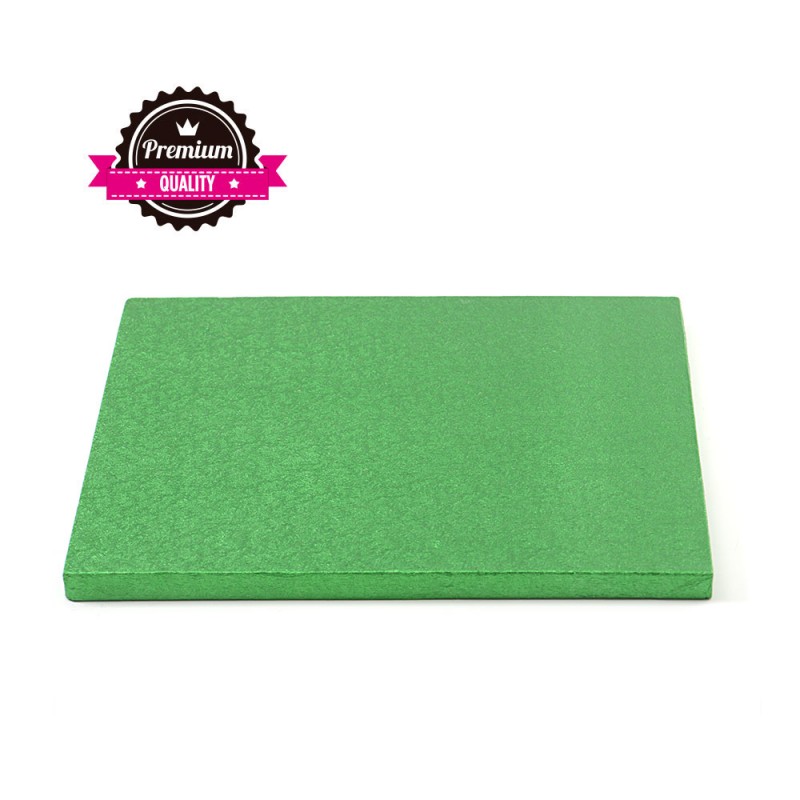 Sottotorta rigido quadrato verde scuro 30x30 h1,2 cm Decora in vendita online