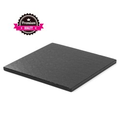 Sottotorta rigido quadrato nero 30x30 h1,2 cm Decora in vendita online