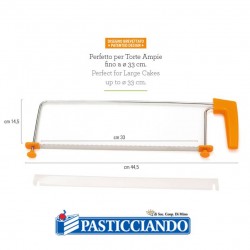 Coltello Per Torta Piazza Atlantic Chef 40 Cm, Lama Seghettata In Acciaio Tedesco, Lungo Per Dolci - 3