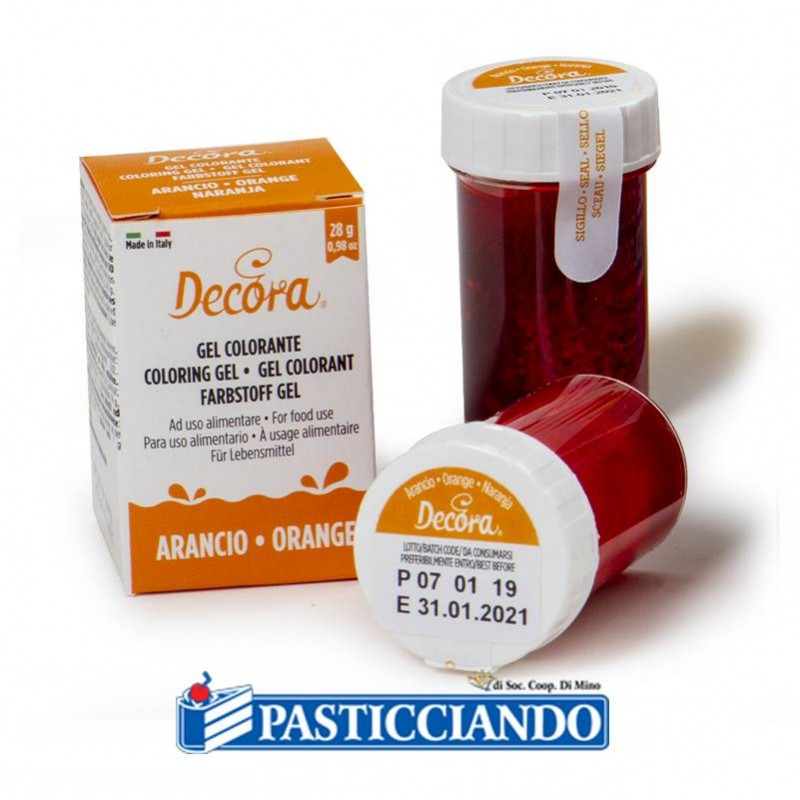 Gel colorante arancio intenso 28gr - Decora