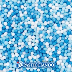 Perline bianco celeste blu 100gr Decora in vendita online
