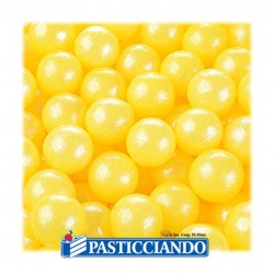  Vendita on-line di Perle gialle lucide grandi 80gr  