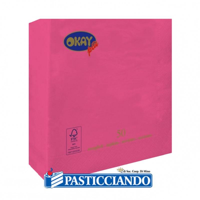 Tovaglioli fucsia 25x25 - Okay più