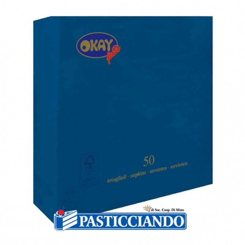 Tovaglioli blu 25x25 - Okay più