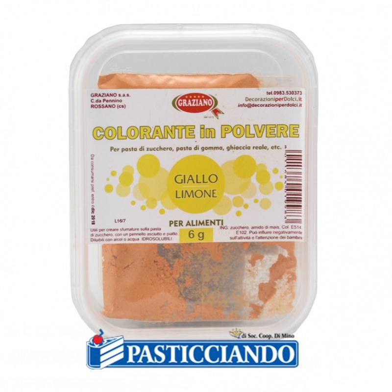 Colore in polvere giallo limone 6gr - GRAZIANO