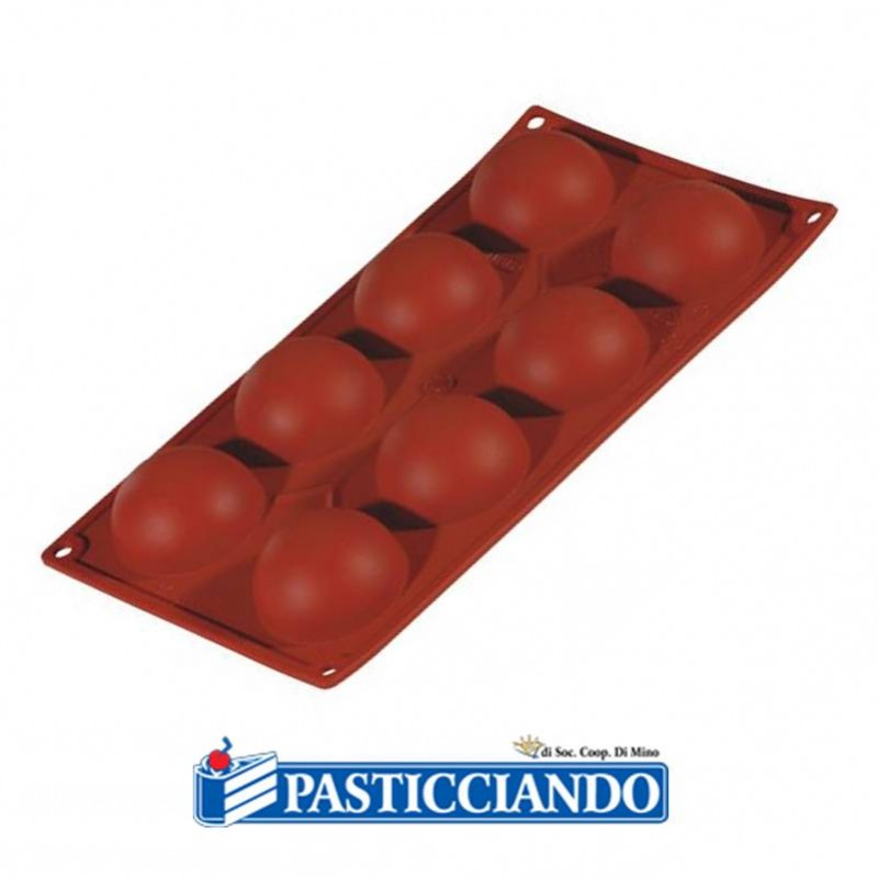 Stampo in silicone semisfera 8 cavità FR038 - Pavoni