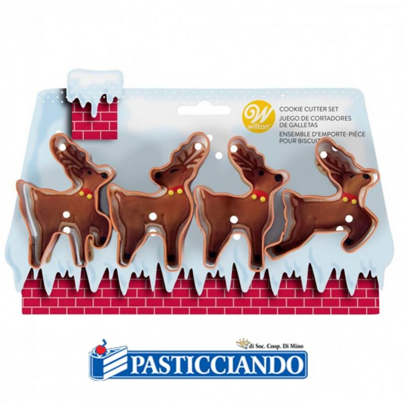 Tagliapasta renna natale 4pz - Wilton