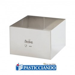 Quadrato inox 18X18 H6 cm Decora in vendita online