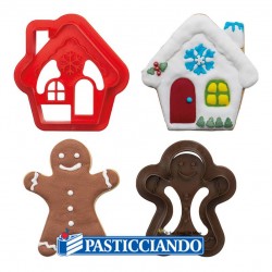Set tagliapasta casetta e gingerbread 2pz Decora in vendita online
