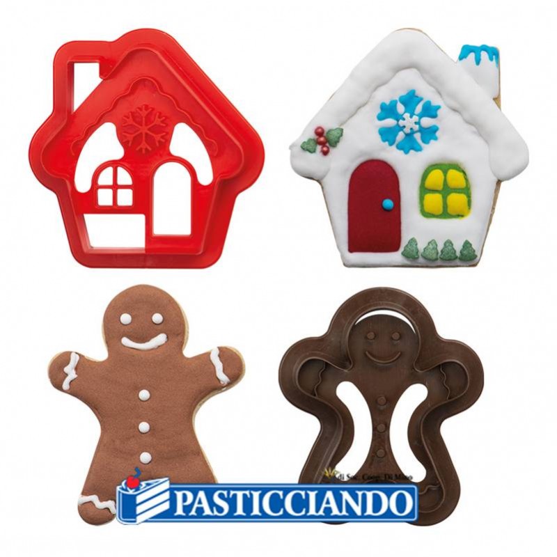 Set tagliapasta casetta e gingerbread 2pz - Decora