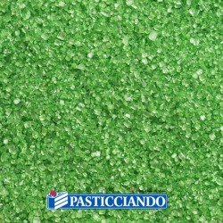 Zucchero glitterato verde 100gr Decora in vendita online