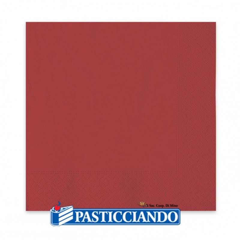 Tovaglioli Ecolor rossi 33x33 2 veli 40pz - Big Party