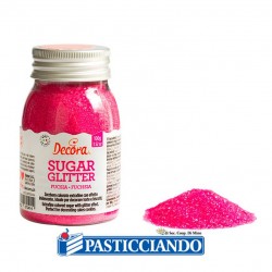  Vendita on-line di Zucchero glitterato fucsia 100gr  